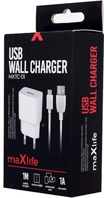 Micro USB kabelis komplekte (1 m)