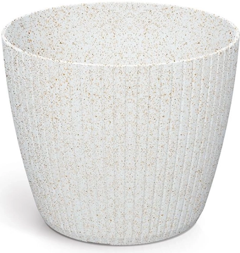 Gėlių vazonas Lamia Eco Wood 13,8 cm baltas