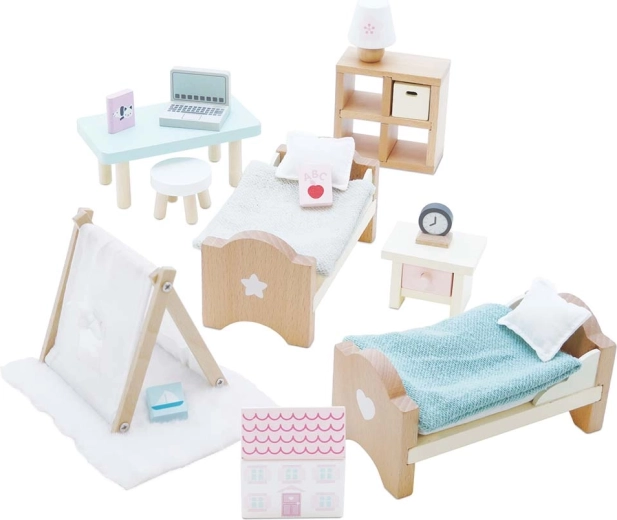 Le Toy Van Daisylane medinis vaikų kambarys lėlių nameliui