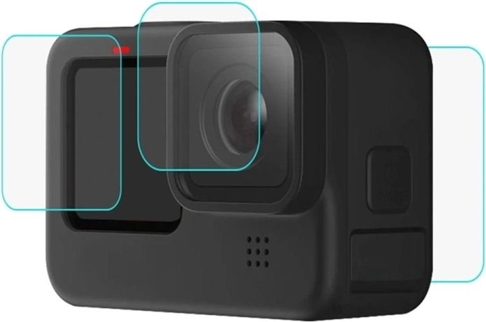 Puluz apsauginis grūdintas stiklas 9H, skirtas GoPro HERO 12/11/10/9 Black – juodas