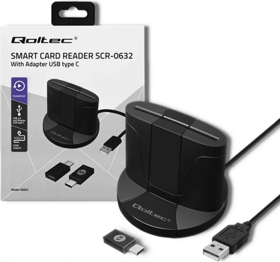 Intelligent Chip Card Reader Qoltec