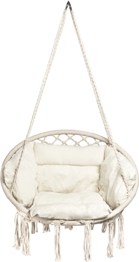 Azure hanging garden chair (stork nest) with beige cushion - 1 piece