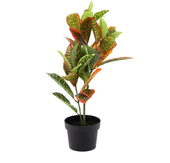 Artificial potted plant 58 cm, realistic vibrantly colored leaves