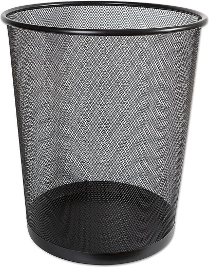 Metalinis šiukšlių krepšys Concorde, didelis, juodas, 19 l