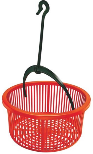 Plastic peg basket with hook 19 cm