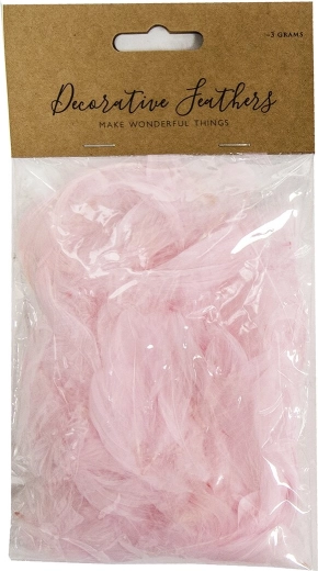 Pink decorative feathers 3 g