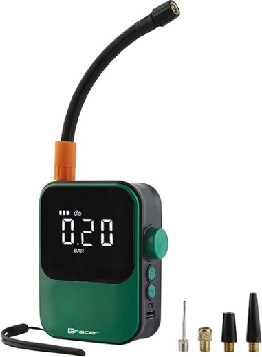 Tracer nešiojamas automobilinis kompresorius su išorine baterija (powerbank) ir LED