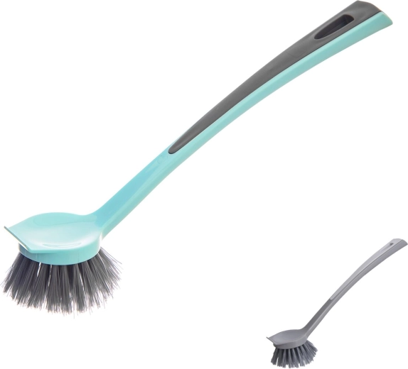 Plastic dish brush, round – assorted colors