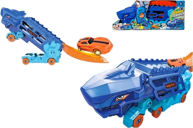 Dino racing track with car launcher