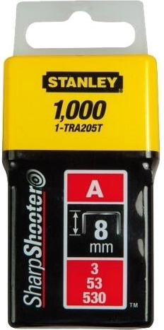 Kabės 8 mm tipas A STANLEY (1000 vnt.)