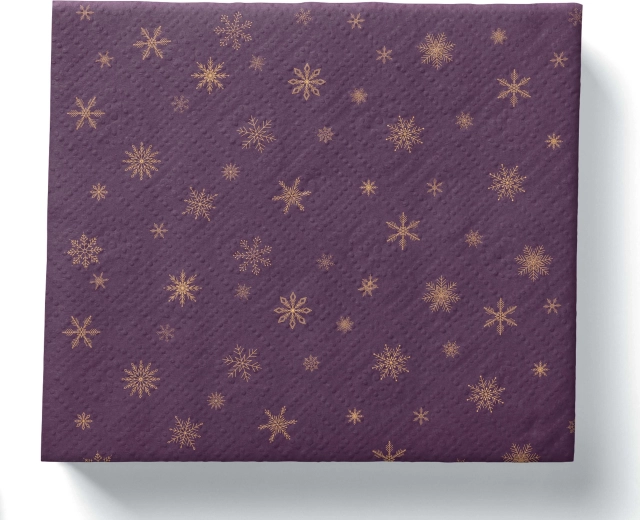 Kalėdinės popierinės servetėlės tamsiai violetinės, 3 sluoksnių, 33 × 33 cm