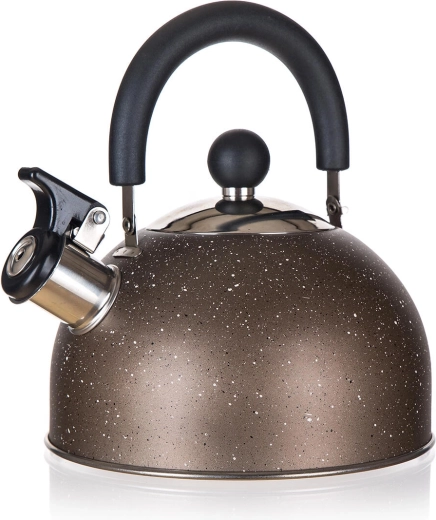 Nerūdijančio plieno arbatinukas 1,7 l GRANITE Brown su švilpuku