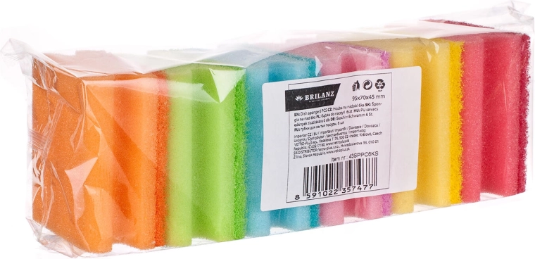 Formuotos indų kempinėlės 9,5 × 7 × 4,5 cm, spalvų miksas (6 vnt.) BRILANZ