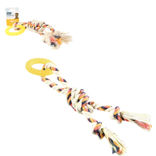Durable Dog Toy Rope with Ring 38 cm