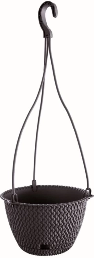 Hanging self-watering planter Splofy Round W anthracite
