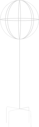 Metal support for climbing plants and roses 50 × 10 cm – white