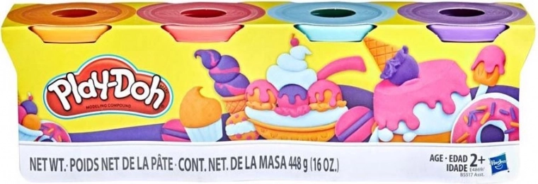 Play-Doh 4 modeliino indeliai – rinkinys A – Saldus