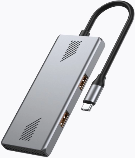USB-C hub 4-port USB 3.2 Gen 2 with 2× USB‑A and 2× USB‑C, 10 Gb/s
