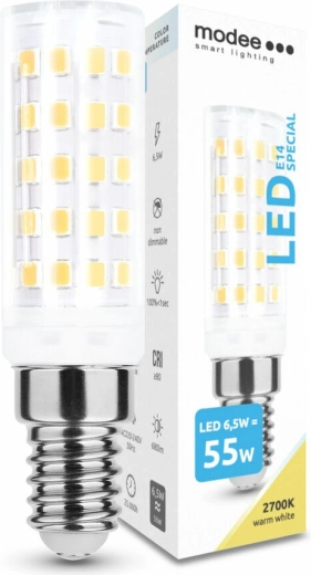 LED lemputė Modee Special Ceramic 6,5 W E14, 680 lm, šilta balta