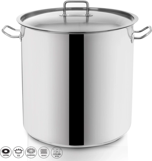 Nerūdijančio plieno puodas STOCK 50 l su dangčiu