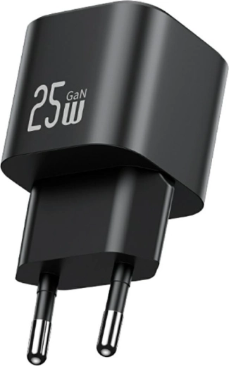 Usams JC serijos 25 W GaN mini greitasis USB‑C įkroviklis, juodas