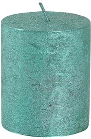 Rustikinė cilindrinė žvakė 6 × 7 cm, žalia Provence