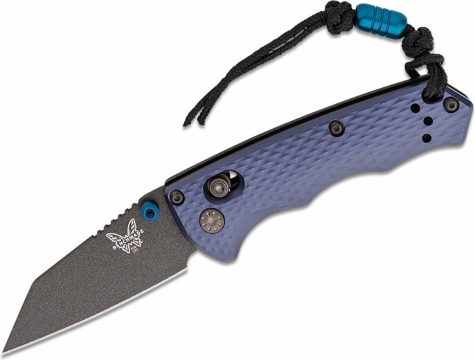 kišeninis peilis Benchmade Full Immunity Crater Blue, pilkai mėlynas aliuminis