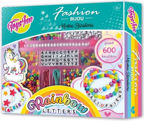 Rainbow Letters karoliukų rinkinys su raidėmis