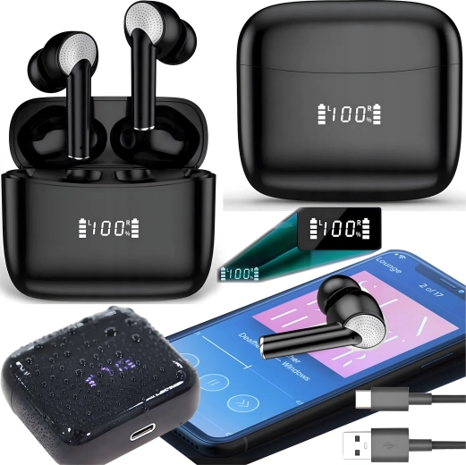 Wireless sports Bluetooth earphones with power bank and microphone