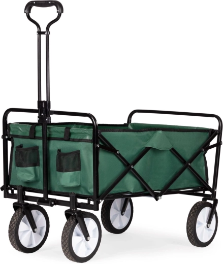 Foldable large garden and beach transport cart, green - 1 piece