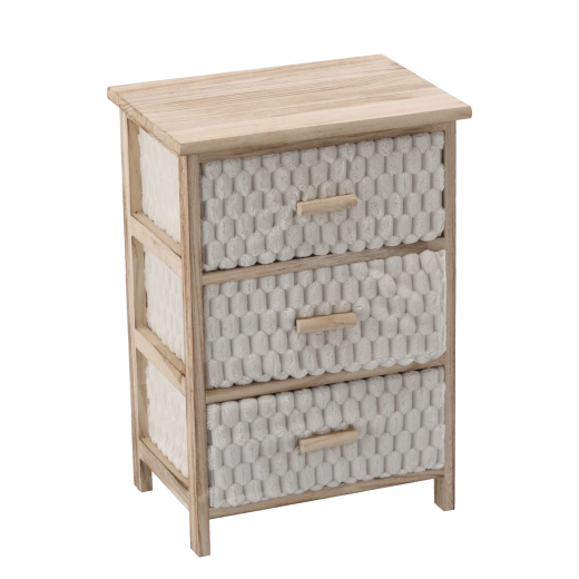 Komoda su 3 medžiaginiais stalčiais 40 × 29 × 58 cm