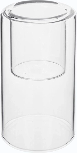 Clear glass tealight holder 10 cm