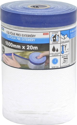 Exterior masking tape with covering film 180 × 2000 cm self-adhesive