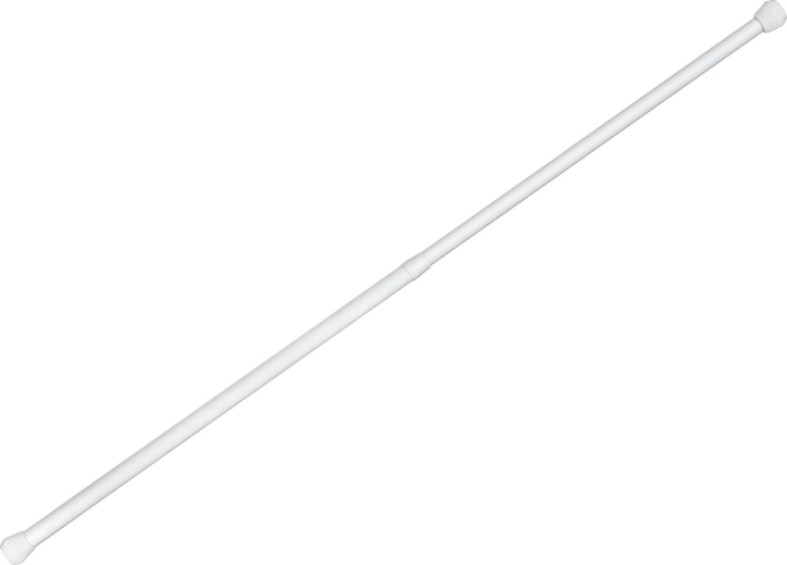 Telescopic tension rod 70–120 cm, aluminum, white - 1 piece