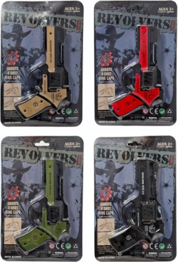 Cap gun in revolver style - 1 piece