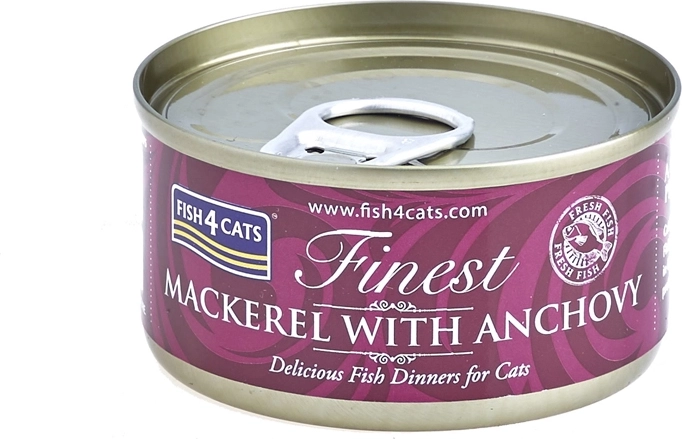 Cat food can FISH4CATS Finest mackerel with anchovies 70 g