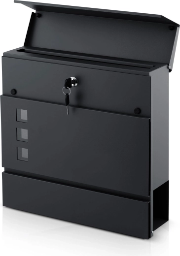 Secure slot and lock with two keys