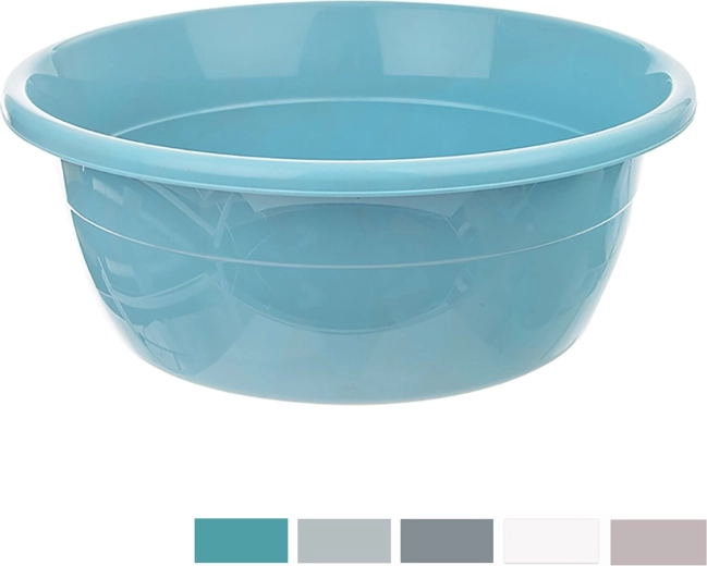 Dem nešiojamas plastikinis apvalus dubuo / praustuvė 22 l (spalvų miksas)