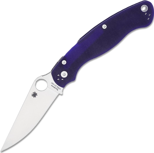 Kišeninis peilis Spyderco Military 2 Dark Blue, satininė geležtė, G10