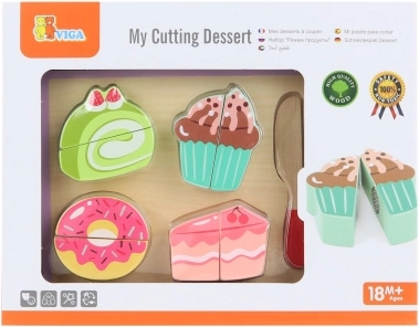 VIGA Wooden Dessert Cutting Set