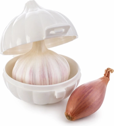Storage for whole bulbs and cloves