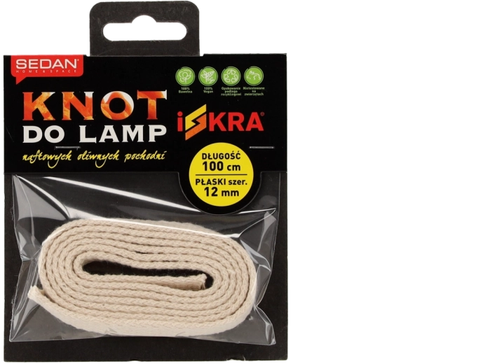 Flat wick for kerosene and oil lamps 12 mm