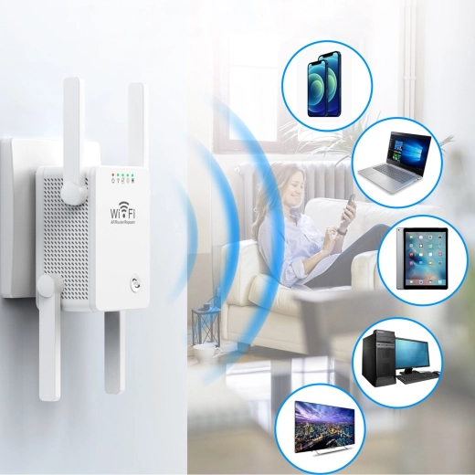 Plug into a power outlet and extend the signal in every room