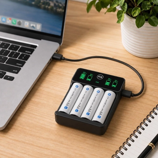 Safe use and charging up to 4 pieces