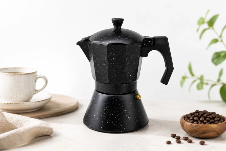 Up to 9 cups of espresso in one brew