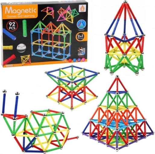 Magnetic Construction Set (92 Pieces)