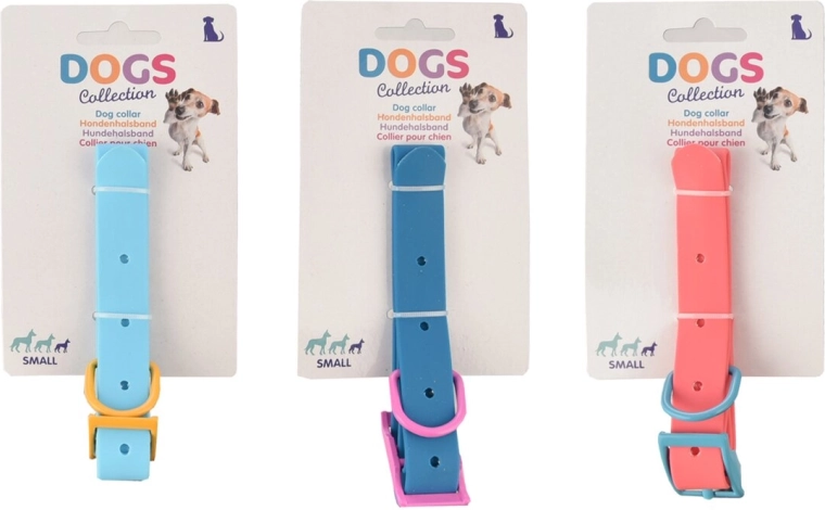 Silicone dog collar 40 cm (mix of 3 colors)