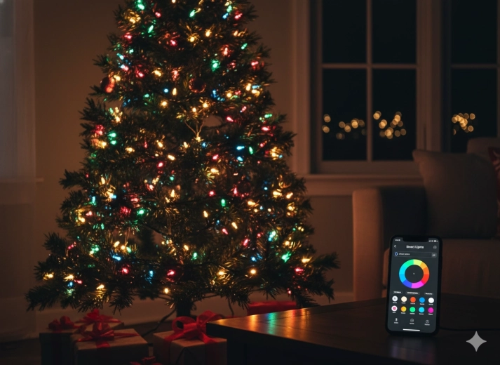 Smart LED String Lights 100 RGB, multicolor, USB with remote control, 10 m length