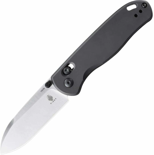 Kišeninis peilis KIZER Drop Bear Gunmetal, aliuminis, 7,6 cm