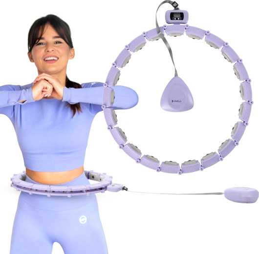Adjustable massage hula hoop with LCD counter